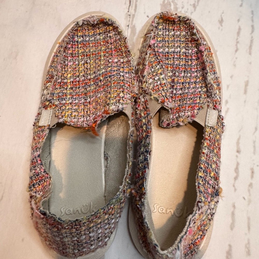 Sanuk Colorful Hemp Slip-On Shoes - Picture 6 of 7
